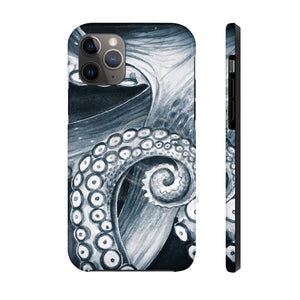 Blue Dark Octopus Tentacle Watercolor Case Mate Tough Phone Cases Iphone 11 Pro
