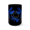 Blue Dragonflies Black Mug 15Oz