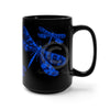 Blue Dragonflies Black Mug 15Oz