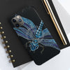 Blue Dragonfly On Black Art Case Mate Tough Phone Cases