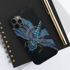 Blue Dragonfly On Black Art Case Mate Tough Phone Cases