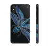 Blue Dragonfly On Black Art Case Mate Tough Phone Cases Iphone X