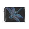 Blue Dragonfly On Black Art Laptop Sleeve 13