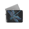 Blue Dragonfly On Black Art Laptop Sleeve