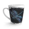 Blue Dragonfly On Black Art Latte Mug 12Oz Mug
