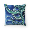 Blue Green Tentacles Square Pillow 14 X Home Decor