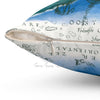 Blue Humpback Whale Family Watercolor Art Square Pillow Home Decor