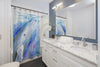 Blue Humpback Whales Song Watercolor Artshower Curtain Home Decor