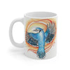 Blue Jay As A Phoenix Ink Art Mug 11Oz