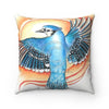Blue Jay As A Phoenix Ink Black Art Square Pillow 14 × Home Decor