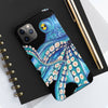 Blue Kraken Octopus On Black Exotic Case Mate Tough Phone Cases