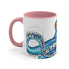 Blue Kraken Tentacles Octopus On White Art Accent Coffee Mug 11Oz