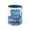 Blue Kraken Tentacles Octopus On White Art Accent Coffee Mug 11Oz