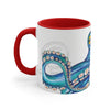 Blue Kraken Tentacles Octopus On White Art Accent Coffee Mug 11Oz