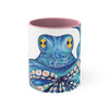 Blue Kraken Tentacles Octopus On White Art Accent Coffee Mug 11Oz Pink /