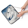 Blue Lusitano Horse Comic Style Laptop Sleeve
