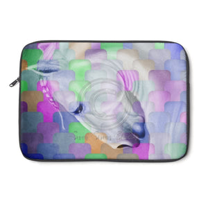 Blue Lusitano Horse Cubic Style Laptop Sleeve 13