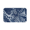 Blue Octopus Art Vintage Map Chic Bath Mat Large 34X21 Home Decor