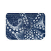 Blue Octopus Art Vintage Map Chic Bath Mat Small 24X17 Home Decor