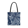Blue Octopus Art Vintage Map Chic Tote Bag Large Bags