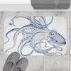 Blue Octopus Dance Ink Ii Art Bath Mat Home Decor