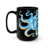 Blue Octopus Ink Black Mug 15Oz