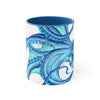 Blue Octopus Ink On White Art Accent Coffee Mug 11Oz