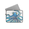 Blue Octopus Kraken Black Ink Art Laptop Sleeve