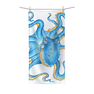 Blue Octopus Kraken Tentacles Ink Polycotton Towel 30 × 60 Home Decor