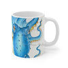 Blue Octopus Kraken Tentacles Ink Watercolor Mug 11Oz