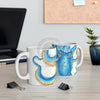 Blue Octopus Kraken Tentacles Ink Watercolor Mug 11Oz