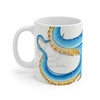 Blue Octopus Kraken Tentacles Ink Watercolor Mug 11Oz