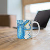 Blue Octopus Kraken Tentacles Ink Watercolor Mug 11Oz