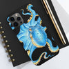 Blue Octopus On Black Exotic Case Mate Tough Phone Cases