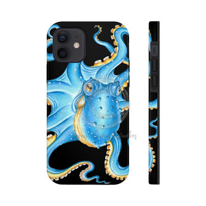 Blue Octopus On Black Exotic Case Mate Tough Phone Cases Iphone 12