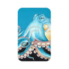 Blue Octopus Tentacles Black Ink Art Bath Mat 34 × 21 Home Decor