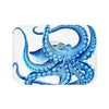 Blue Octopus Tentacles Dance White Bath Mat Small 24X17 Home Decor