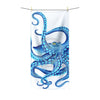 Blue Octopus Tentacles Dance White Polycotton Towel 36X72 Home Decor