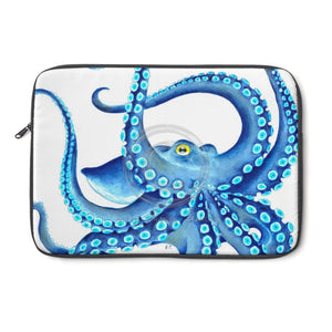 Blue Octopus Tentacles Ink White Art Laptop Sleeve 13