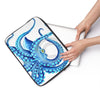 Blue Octopus Tentacles Ink White Art Laptop Sleeve