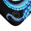 Blue Octopus Tentacles On Black Bath Mat Home Decor