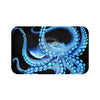 Blue Octopus Tentacles On Black Bath Mat Large 34X21 Home Decor