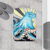 Blue Octopus Tentacles Retro Ii Ink Art Bath Mat Home Decor