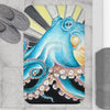 Blue Octopus Tentacles Retro Ii Ink Art Bath Mat Home Decor