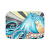 Blue Octopus Tentacles Retro Ink Art Bath Mat 24 × 17 Home Decor