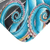 Blue Octopus Tentacles Retro Ink Art Bath Mat Home Decor