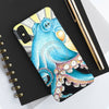 Blue Octopus Tentacles Retro Ink Art Case Mate Tough Phone Cases