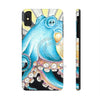 Blue Octopus Tentacles Retro Ink Art Case Mate Tough Phone Cases Iphone Xs Max