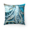Blue Octopus Tentacles Square Pillow 14 X Home Decor