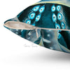 Blue Octopus Tentacles Square Pillow Home Decor